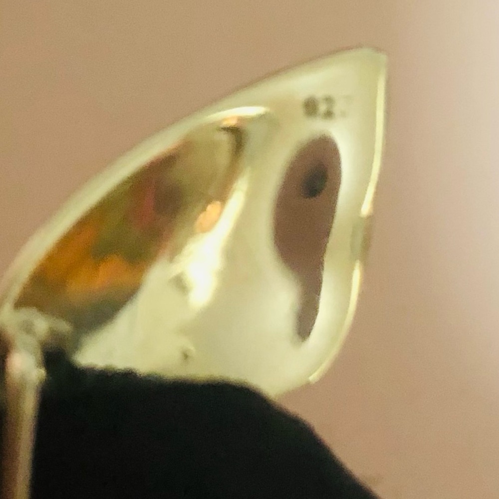 Sterling silver citrine choker on a velvet ribbon. 🦋 - Picture 8 of 9